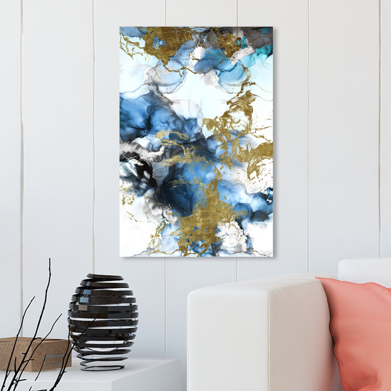 Abstrait visite d'ange, reproduction d'art moderne et contemporaine sur toile métallique pour bureau, Toile tendue
