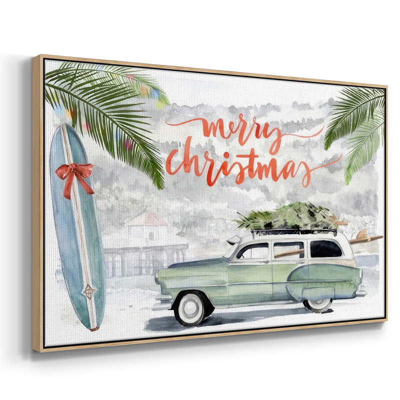 Collection de Noël So Cali A, Naturel, Bois naturel, H 17 po x l 25 po x P 2 po