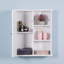 Armoire à pharmacie murale avec porte et tablette réglable, armoire de rangement en bois avec espace de rangement ouvert