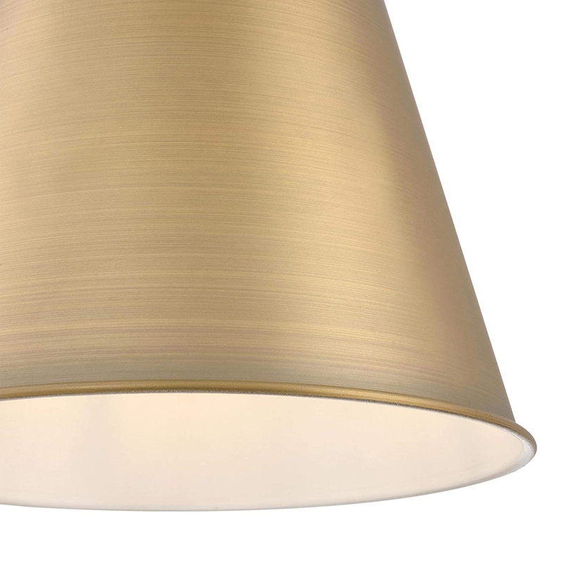 Luminaire suspendu conique 1 lumière, Doré