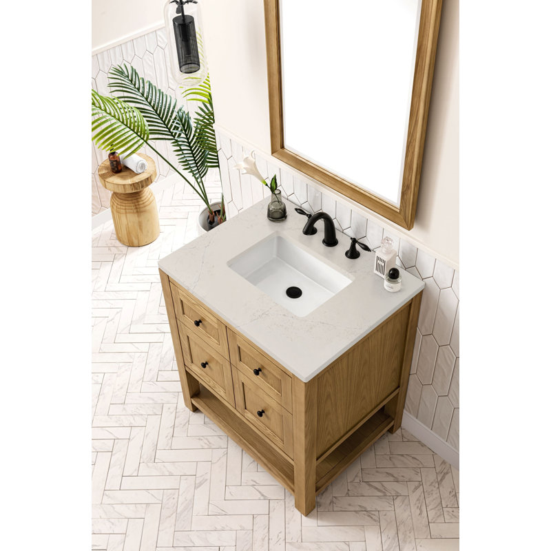 Breckenridge 30'' W Single Vanity, Light Natural Oak, Siberian, 8" Widespread