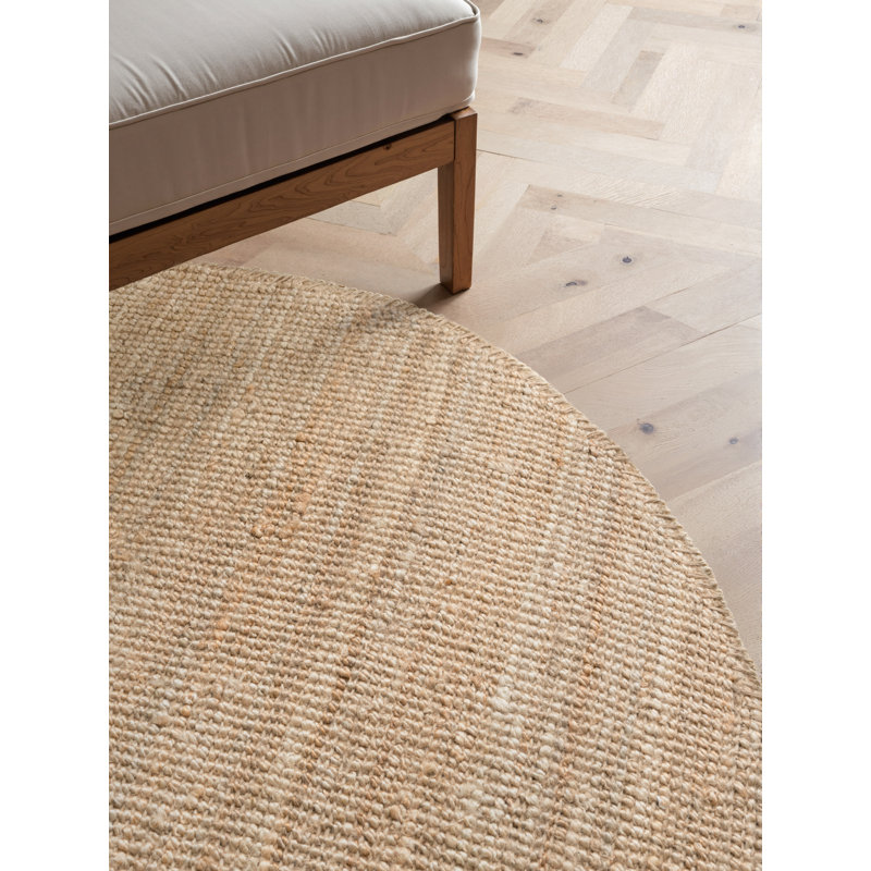 Jaipur Jute Rug Round by Hanse Home – Natural Living Room Rug Handwoven Boho Natural Fiber Living Room, Bedroom, Round 160 cm