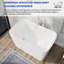 Baignoire de trempage autoportante moderne en acrylique 47 po x 27 po, surface antidérapante, conception compacte pour les petites salles de bain-83534713