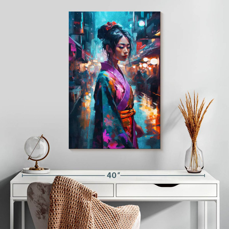 Geisha Neon City, H 30 po x l 20 po