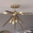 Hunter Jupiter Star 8 Light Semi-Flush Mount Ceiling Light Fixture-74777641