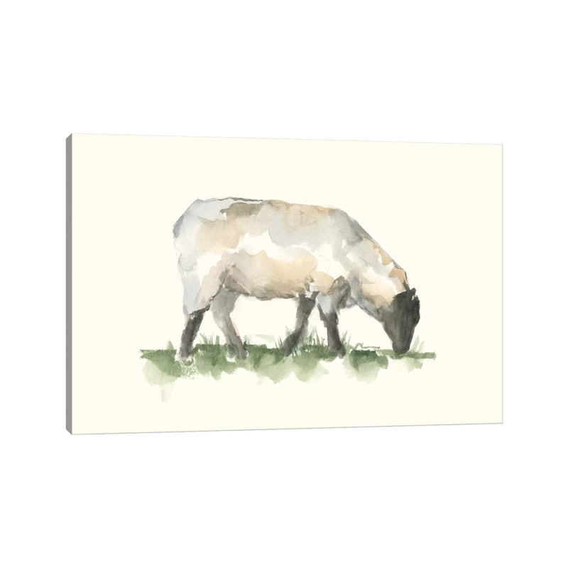 Grazing Farm Animal III by Ethan Harper - Wrapped Canvas Print, 20.32 cm H x 30.48 cm W