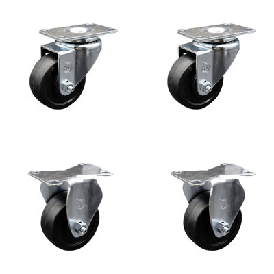 4 Piece Soft Rubber Caster Set