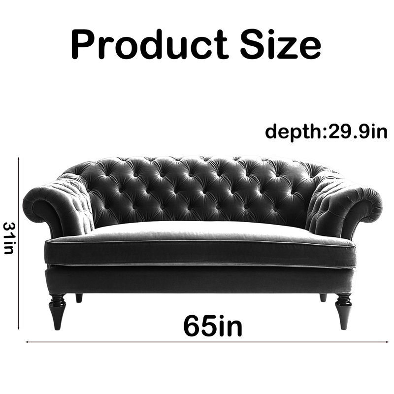 Causeuse Chesterfield en velours mauve foncé