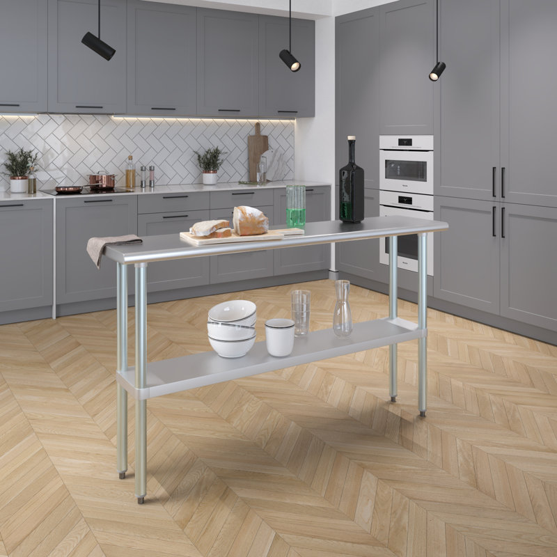 Table en acier inoxydable 14 po x 60 po
