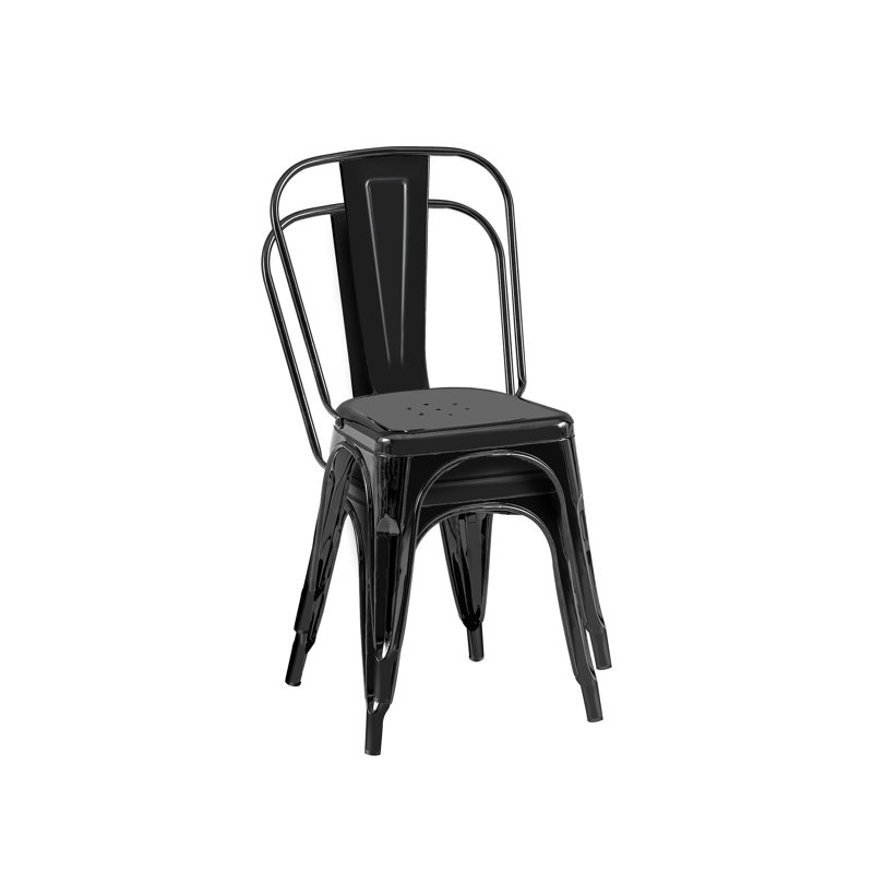 Chaise de salle à manger Kalya, Noir très lustré, 2