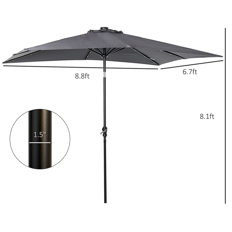 Parasol solaire, Gris foncé