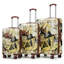 20 po / 24 po / 28 po 3 pièces / ensemble dans une valise à roulettes pivotante pour PC, avec valise de transport, avec motif imprimé et serrure à combinaison