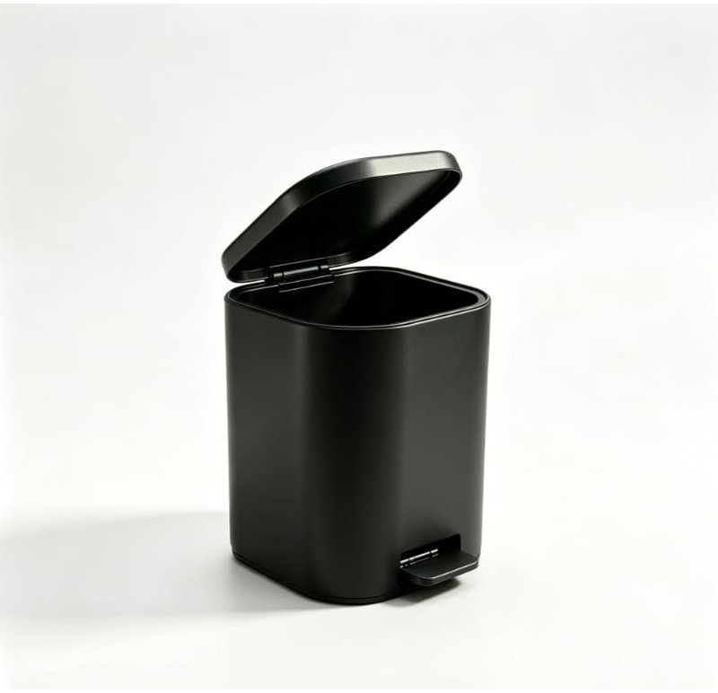 Stainless Steel Kitchen Trash Can, Matte black