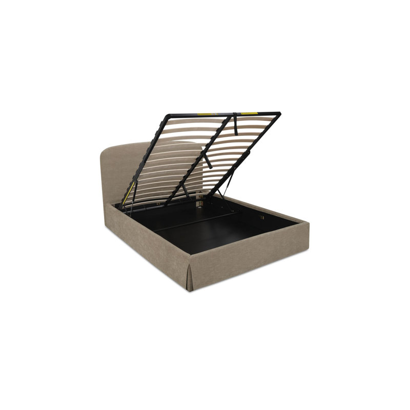 Windcrest Upholstered Platform Storage Bed, King, Tan