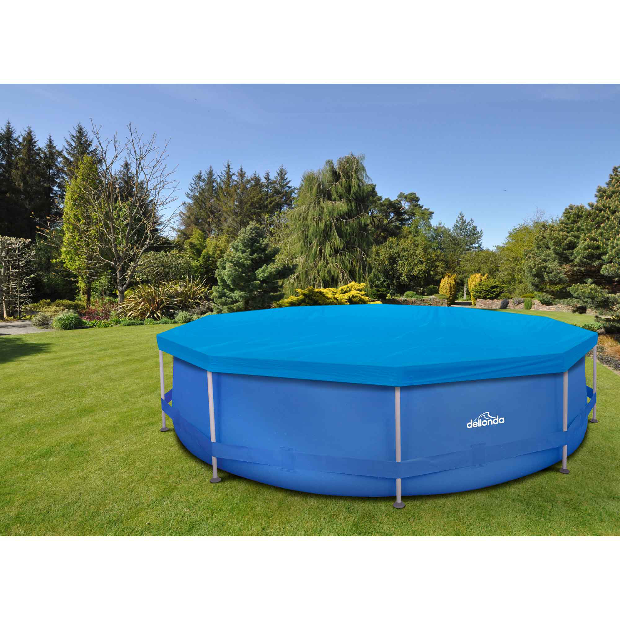 Dellonda Swimming Pool Top Cover with Rope Ties