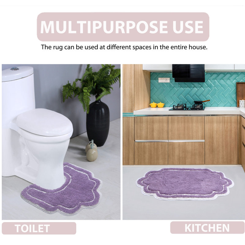 Dobrinka Bath Rug, Purple, 21" W x 54" L