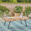 Causeuse d'extérieur avec table basse Canoga