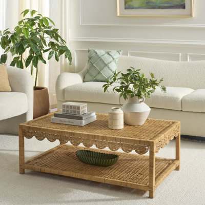 Manon Scallop Coffee Table With Shelf