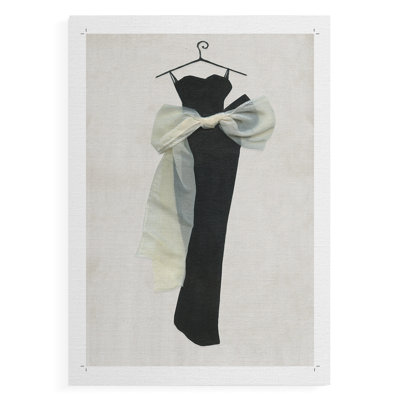 Black Gown and Tulle I -Canvas Print Only - NOT FRAMED