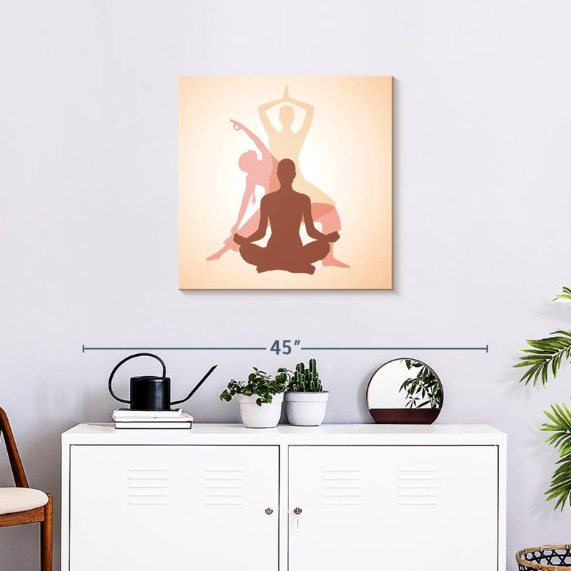 Kerrick Yoga Poses, 24" H x 24" W