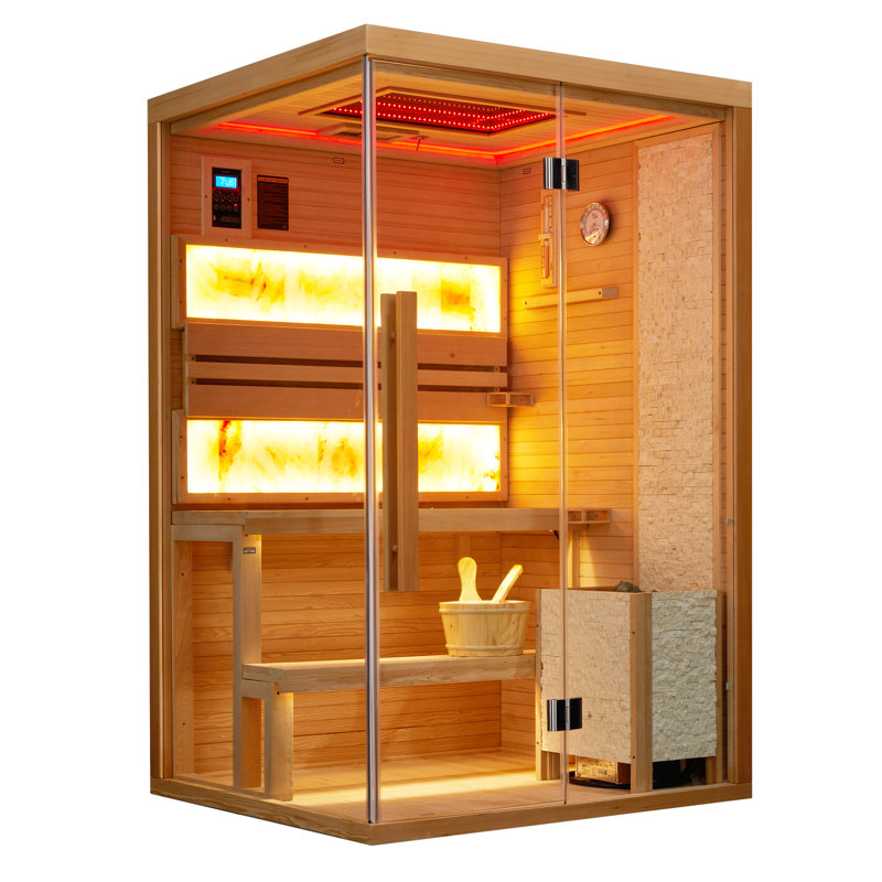Steam Sauna, Traditional Sauna For Home, Home Spa Sauna With Bluetooth Speaker, Chromotherapy Lighting + Red Light Function