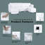 Canapé modulaire gris avec rangement 7 places-111696180