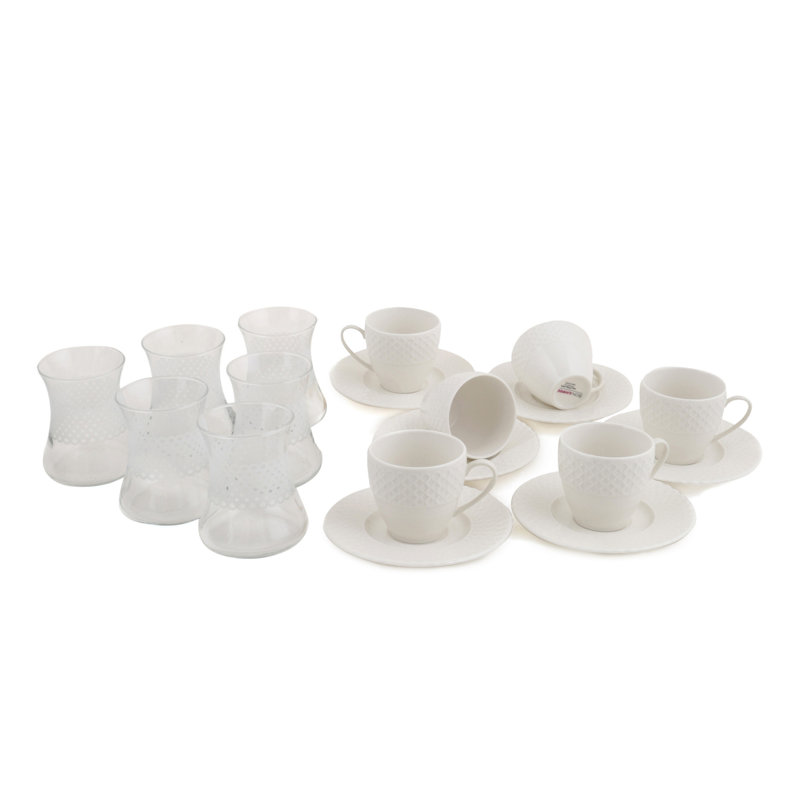 Ensemble de 12 tasses et soucoupes Schock