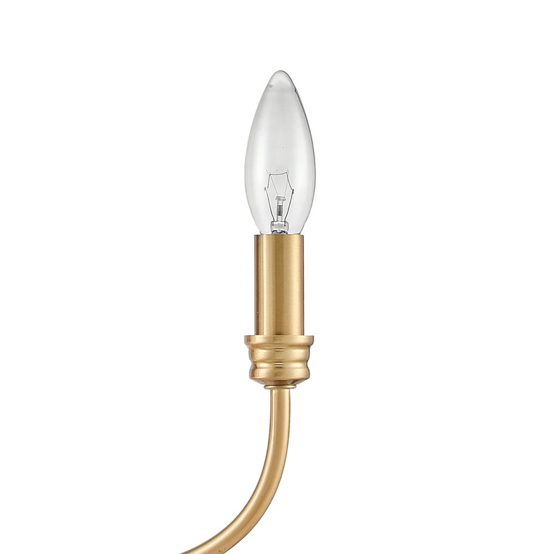 Satin Brass 3-Light Traditional French Country Chandelier