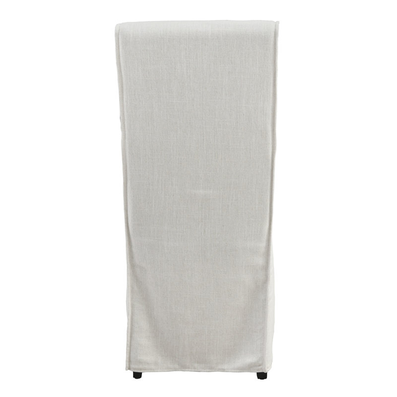 Jordan Upholstered Dining Chair, Linen Blend White