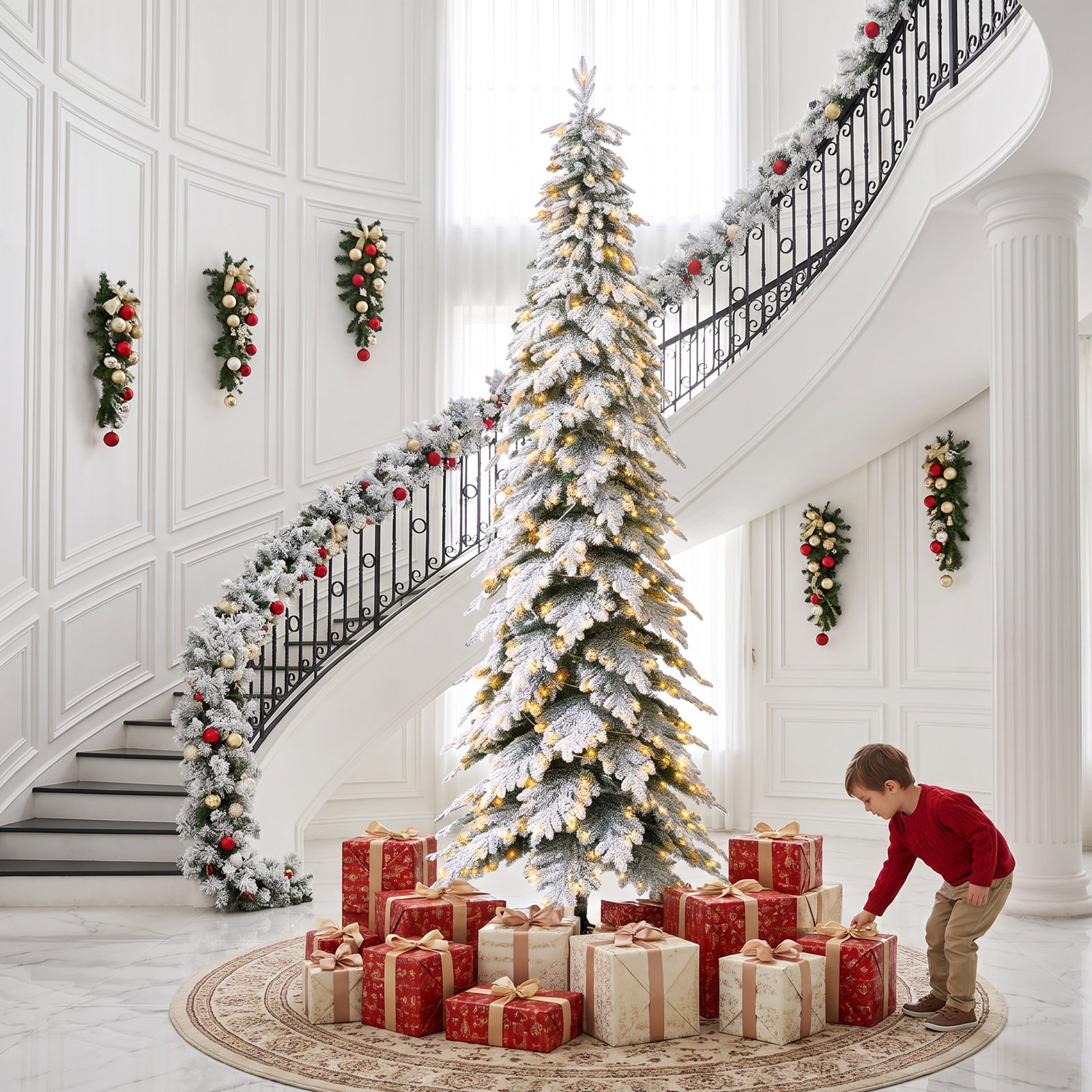 Hersi Frosted 11' Pre-Lit Spruce Christmas Tree