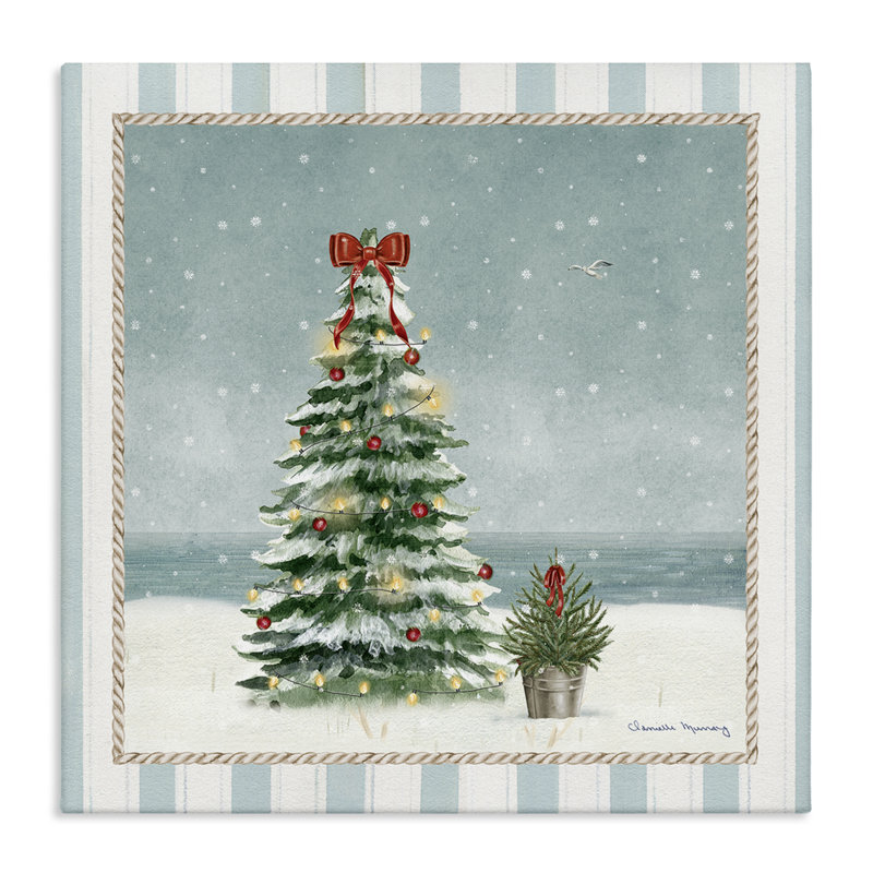 Art mural sur toile Christmas in Newport, conception par Danielle Murray, H 17 po x l 17 po