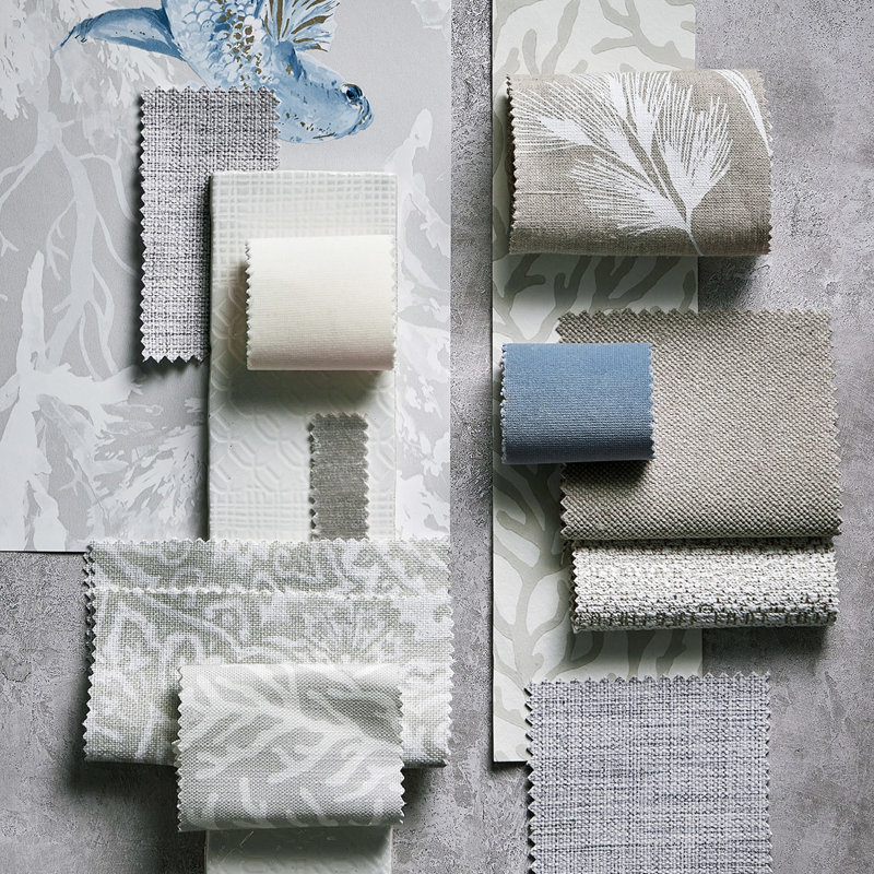 Aureilia Fabric, Dove/Chalk