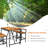 Nigel Acacia Wicker Patio Dining Set with Square Table-1902943503