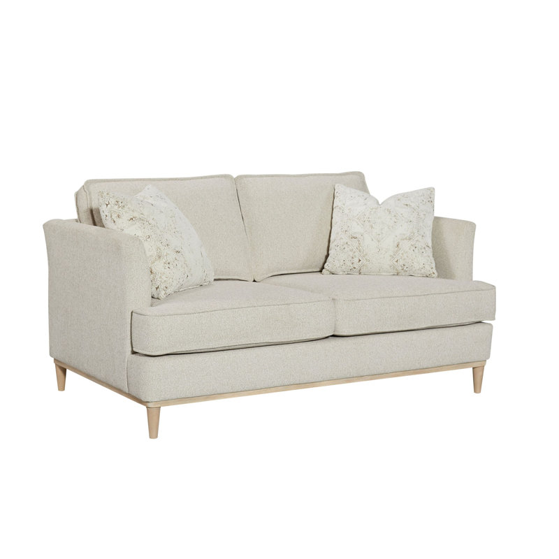 Causeuse rembourrée avec coussins Haley, sable,  H 30,5 po x l 40 po x P 68,75 po