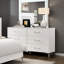 Commode de 6 tiroirs de rangement Glam White