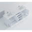 84 po Meuble-lavabo double blanc avec comptoir en marbre, robinet inclus et grand volume de rangement - comptoir de bain à mécanisme de fermeture en douceur et deux armoires intérieures pour quatorze tiroirs-766202335