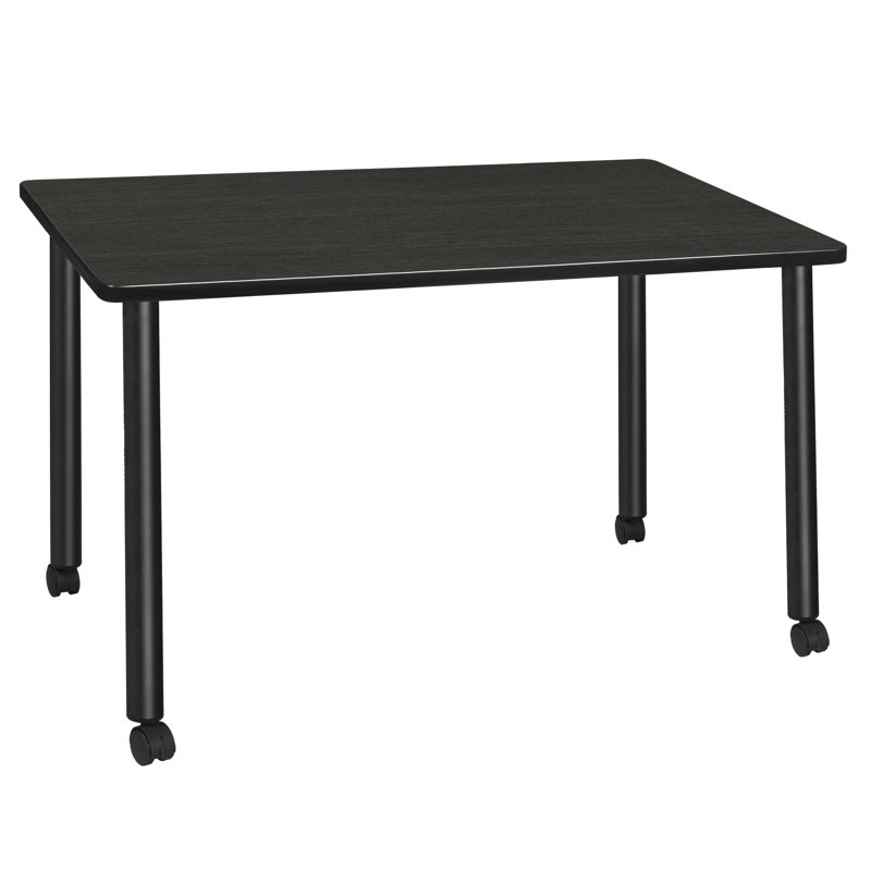 Regency Kee Mobile Desk, 29" H x 48" W x 24" D, Ash Gray/Black