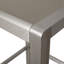 Table de bar d'extérieur légère en aluminium avec plateau en verre gris impureté et cadre antidérapant