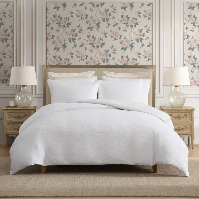Ensemble de housse de couette Laura Ashley, Blanc, Housse de couette très grand et 2 très grandes t