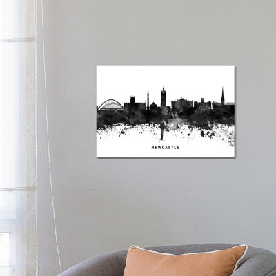 Newcastle Skyline by WallDecorAddict - Wrapped Canvas Painting