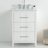 24'' Free-standing Single Bathroom Vanity with Carrara Marble Vanity Top-408175344