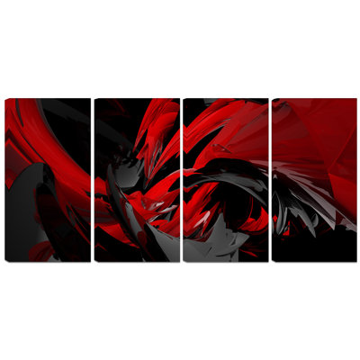 " Red/Gray Mixer " 4 - Pieces