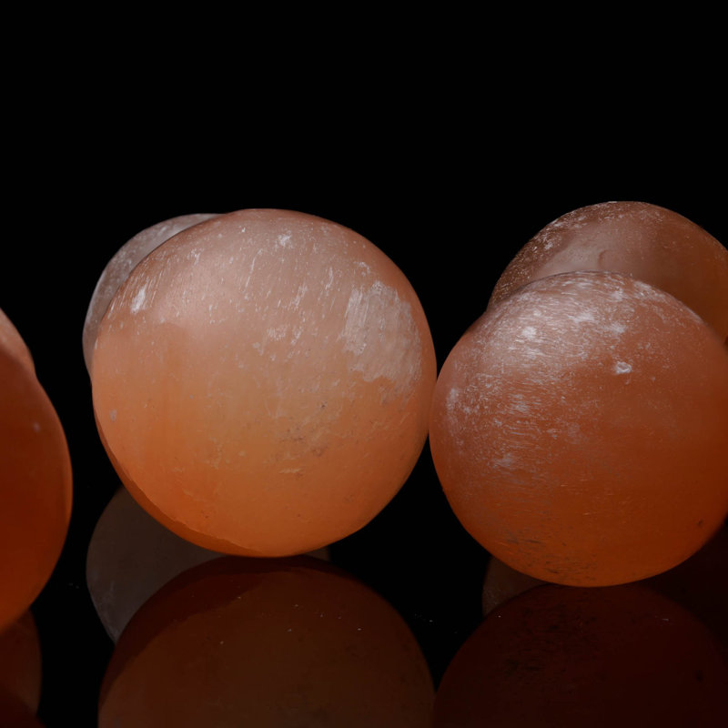 Sélénite orange sculptée à la main du Maroc