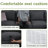 Amold 122.8 '' Large Sectional Couch,L-Shaped Modular Sectional Sofa Corner Couch,Living Room Cloud Couch With Ottoman Storage And USB-1430165334-1441392037