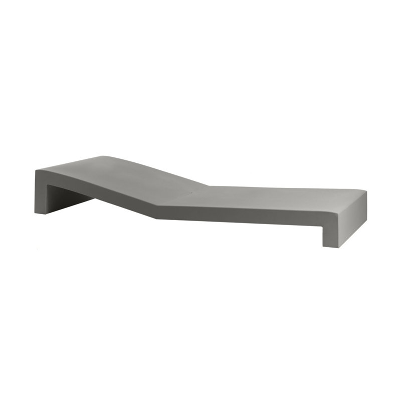 Jut 78.75" Long Single Chaise, Steel