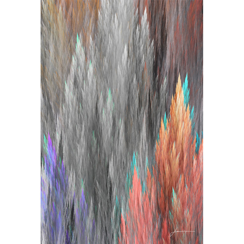 Brush Panels II - Painting on Canvas, 46 cm H x 30 cm W, Wrapped Canvas
