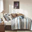 Édredon très grand bleu 7 pièces - traditionnel avec une magnifique literie géométrique facile d'entretien, lavable à la machine-121318462-121318464