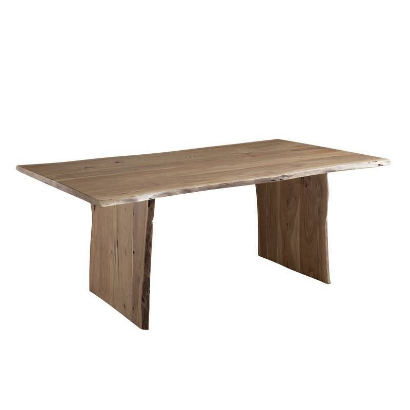 Pure Acacia Acacia Solid Wood Dining Table, H76 x L180 x W100cm, Ecru