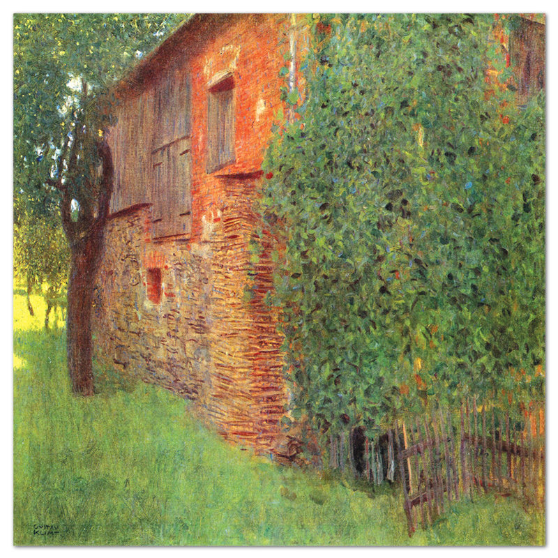 Farmhouse in Kammer by Gustav Klimt - 1 Piece Painting, 65cm H x 65cm W