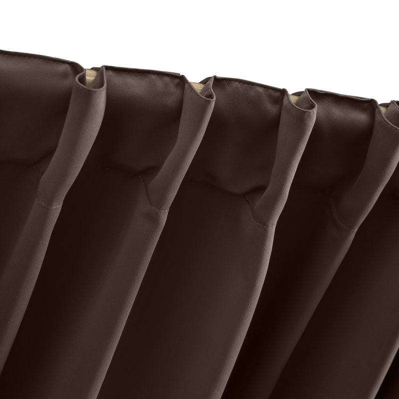 Beretta Blackout Curtain Single Panel, Espresso